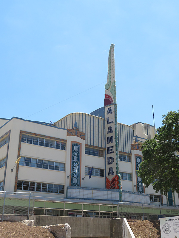 The Alameda Theater on Houston Street is a historic landmark in downtown San Antonio.