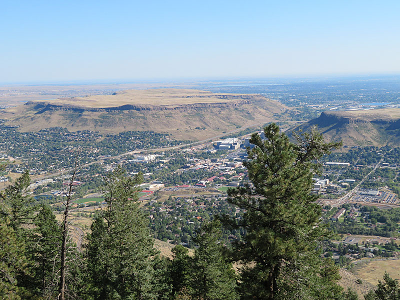 This is the view looking toward downtown Denver in the distance from Lookout Mountain in the Colorado Rocky Mountains.