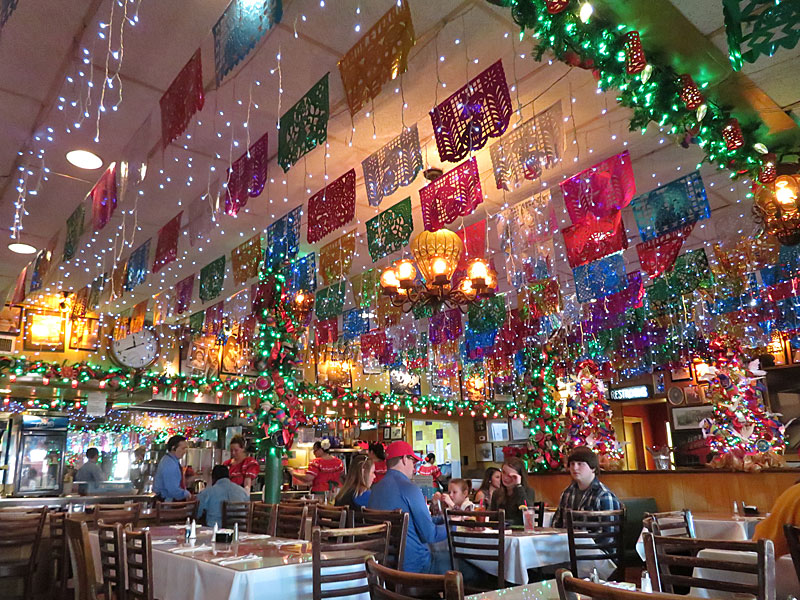 The legendary Mi Tierra Cafe in Historic Market Square in San Antonio is decked out for Christmas.