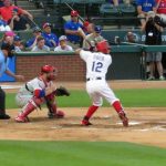 The Texas Rangers beat the Philadelphia Phillies 9-3 on Wednesday, May 17, at Globe Life Park in Arlington, Texas. It was the Rangers’ eighth-straight victory. Texas’ Jaren Hoying hit his first major league home run and reliever Austin Bibens-Dirkx pitched the ninth inning to make his major league debut.