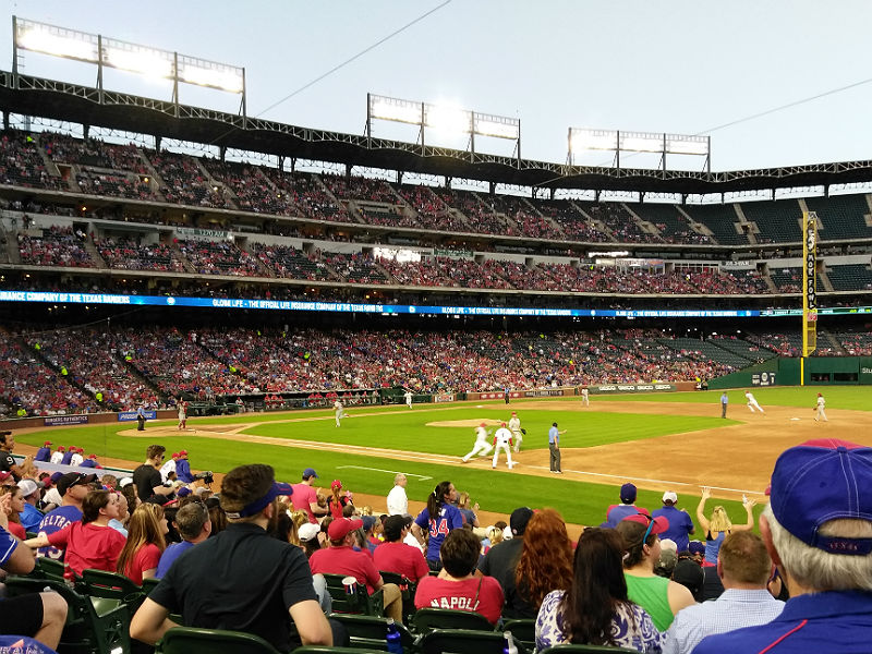 The Texas Rangers beat the Philadelphia Phillies 9-3 on Wednesday, May 17, at Globe Life Park in Arlington, Texas.