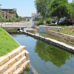 This section of the San Pedro Creek Park recently opened just north of Houston Street near the Alameda Theater and Frost Bank Tower in downtown San Antonio.