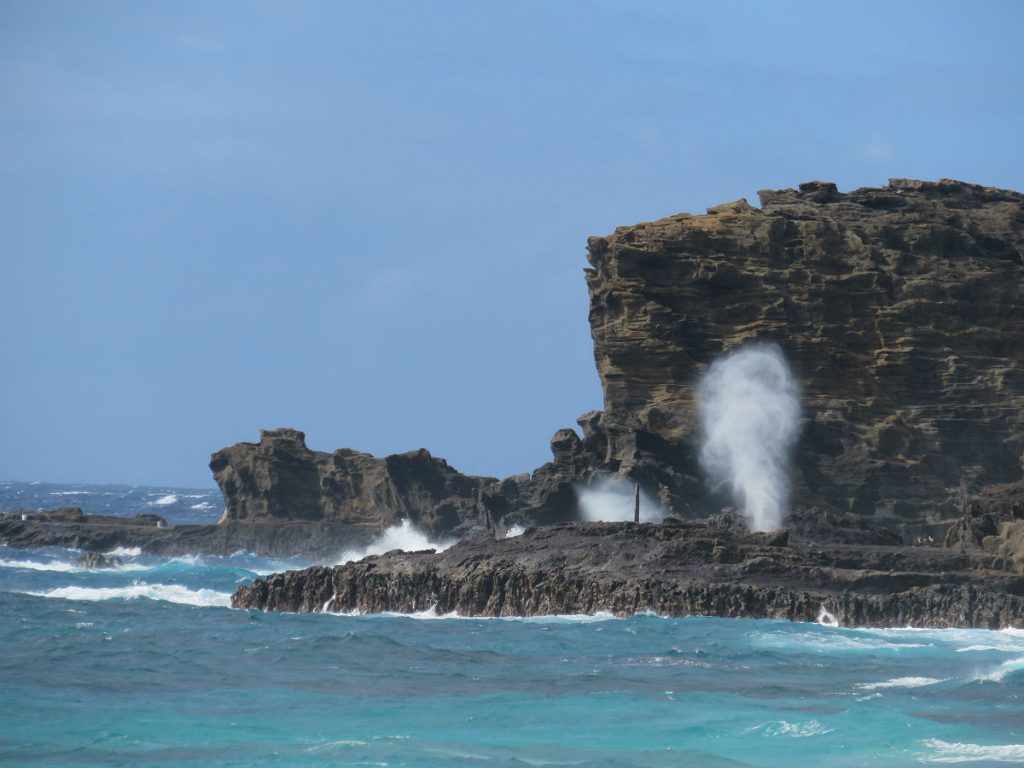 The dramatic meeting of old volcanoes and Pacific waves shape the windward beaches of Oahu, Hawaii. - photos by Joe Alexander