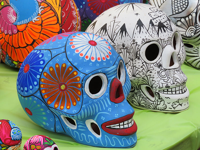 Skulls at Muertos Fest at La Villita in downtown San Antonio on Saturday, Oct. 28, 2017.