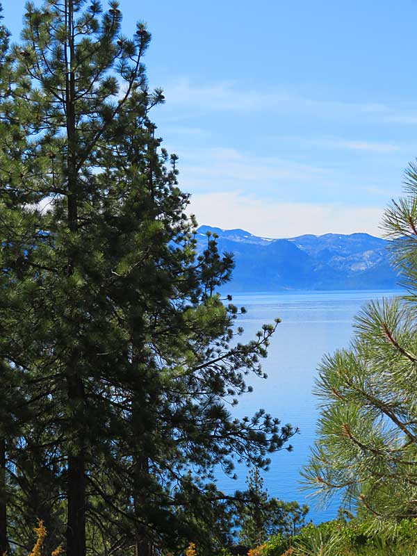 On the way home from Yosemite National Park, I drove north so I could fly out of the Reno airport. I made a brief stop on the south side of Lake Tahoe. The two-lane winding road over the mountain to Stateline, Nevada was a drive to remember. - photo by Joe Alexander