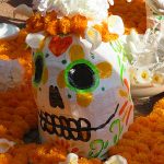 One of San Antonio's Dia De Los Muertos celebrations is at The Historic Pearl. Of course there are colorful skulls. - photo by Joe Alexander