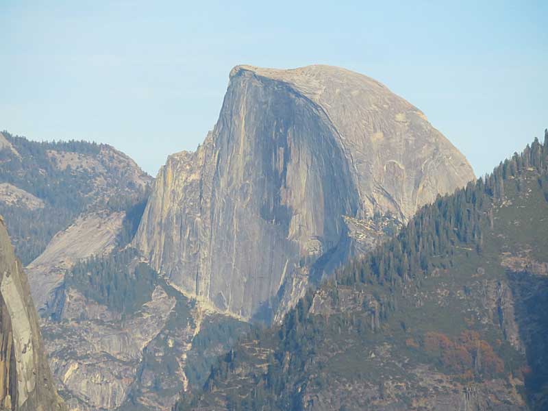 The valley in Yosemite National Park in late afternoon in the last week of October: Half Dome. - photo by Joe Alexander