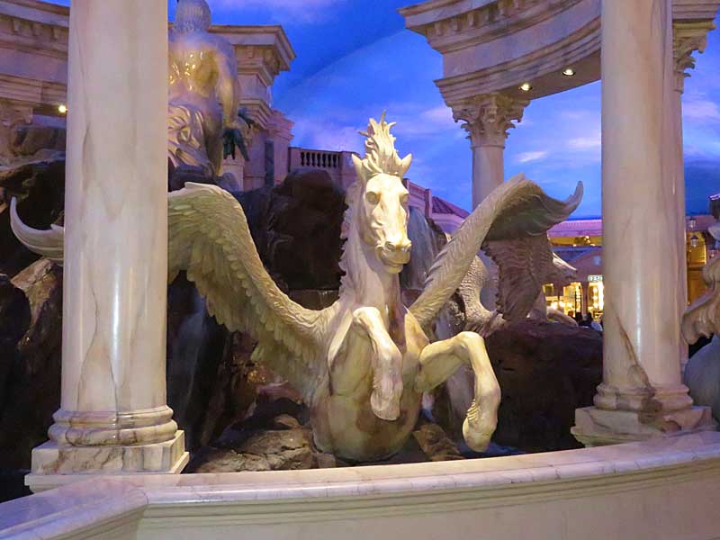 The Forum Shops at Caesars Palace combine glamorous shopping with more tributes to ancient Rome. - photo by Joe Alexander