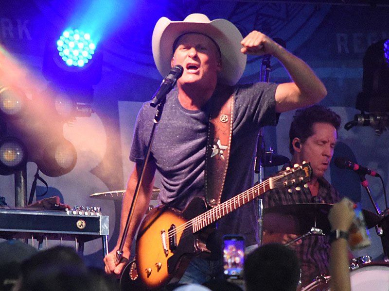 Texas country music legend Kevin Fowler played at Wolff Stadium after the San Antonio Missions game on July 3, 2019. - photo by Joe Alexander