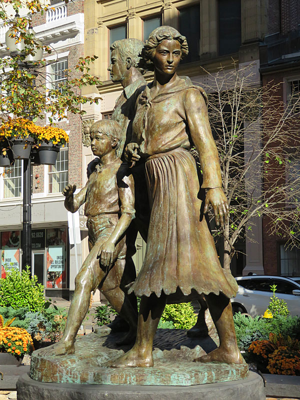 Irish Potato Famine memorial in downtown Boston. - photo by Joe Alexander