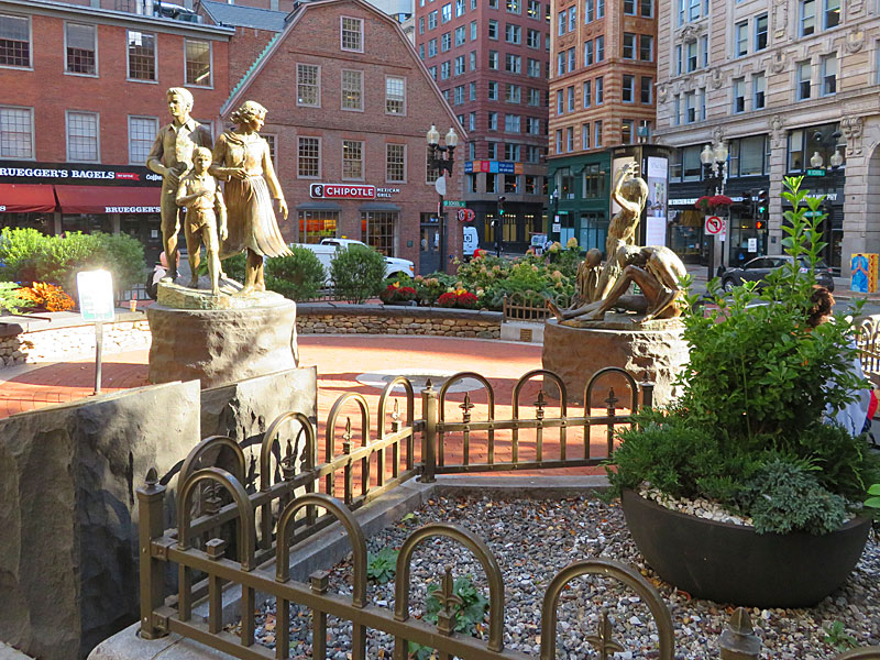 Dying of Hunger and Irish Potato Famine memorial in downtown Boston. - photo by Joe Alexander