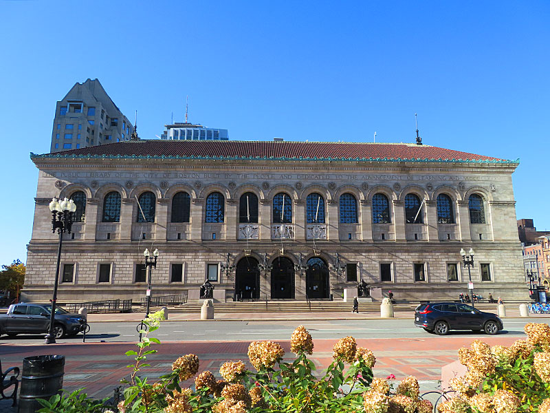 Copley Square includes Trinity Church, the Old South Church and the Boston Public Library. - photo by Joe Alexander