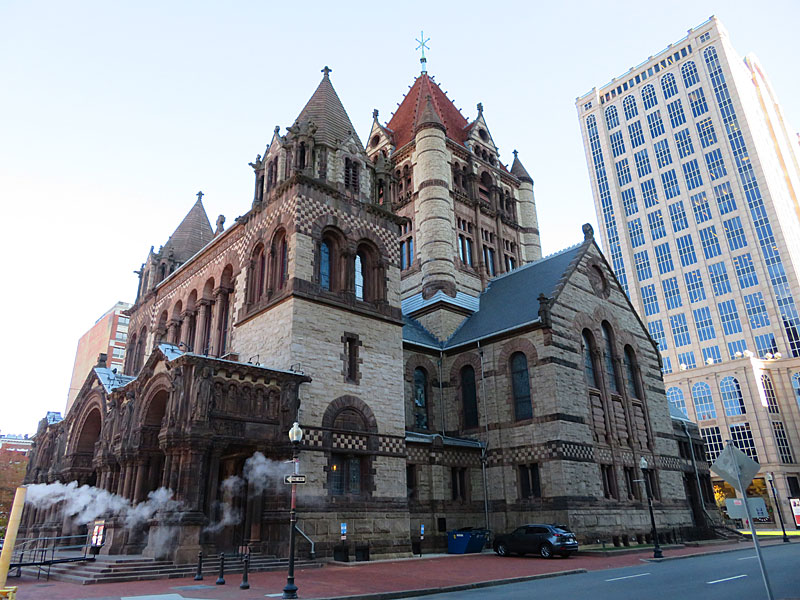 Copley Square includes Trinity Church, the Old South Church and the Boston Public Library. - photo by Joe Alexander